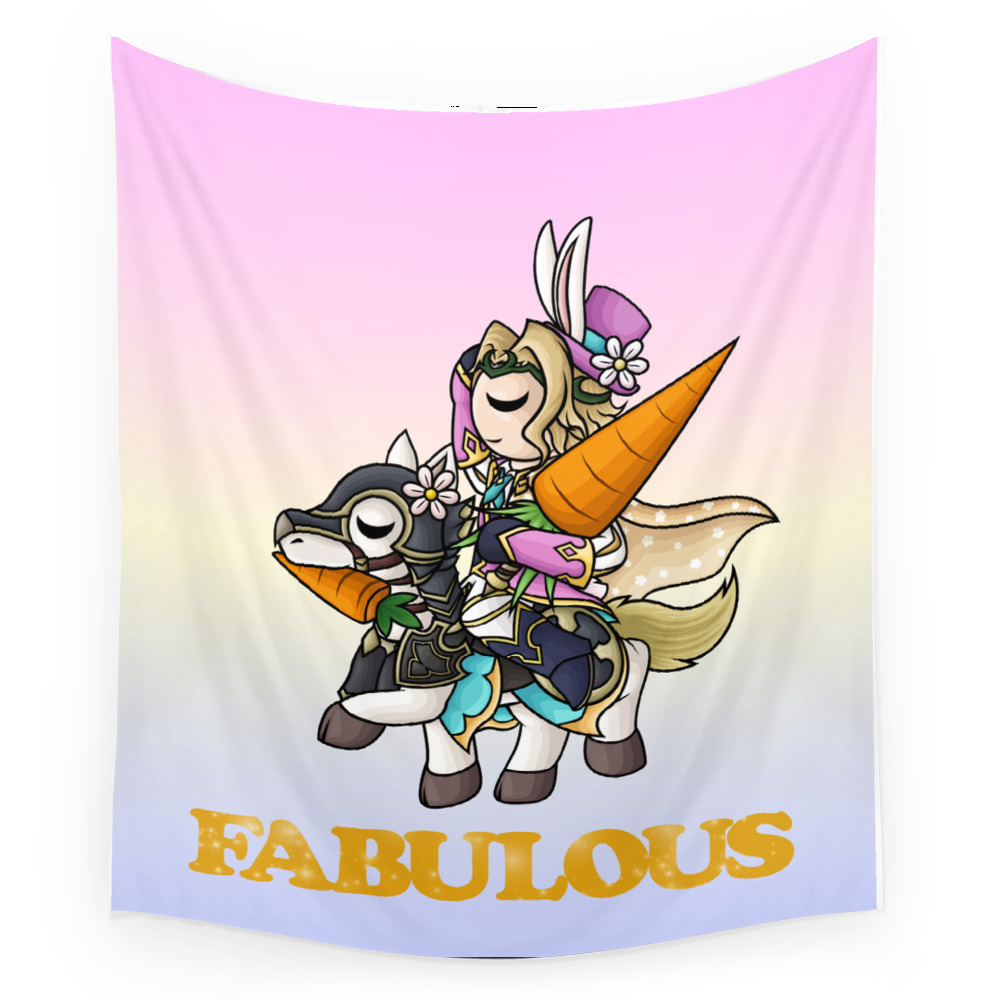 Fabulous Bunny Xander Wall Tapestry by redpawdesigns