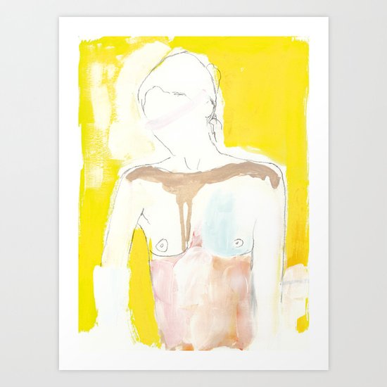 Figure on Gold Art Print