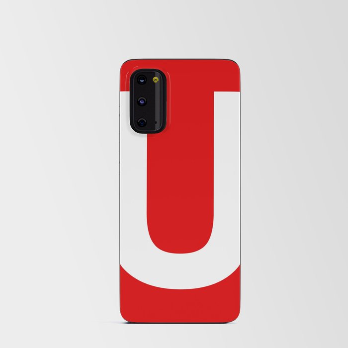 Letter U (White & Red) Android Card Case