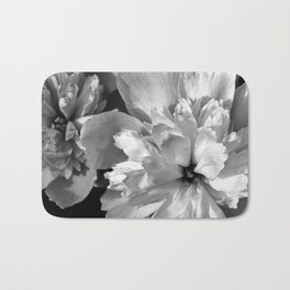 Black & White Peonies Bath Mat | Film, Flowers, Peonies, Photo, Garden, Peony, Blooms, Blossoms, Modern, Floral 