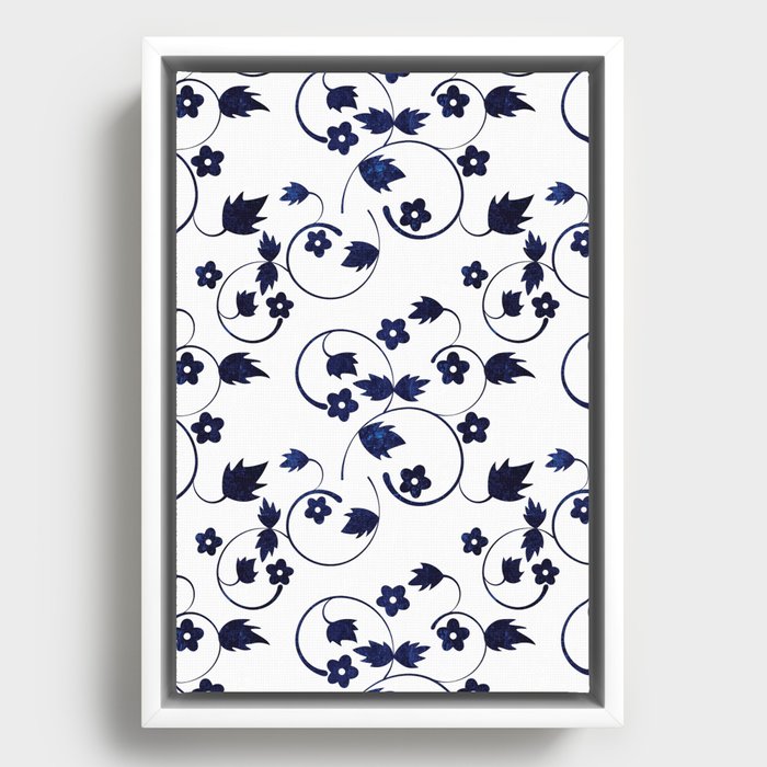 Beautiful Japanese Pattern Design Framed Canvas