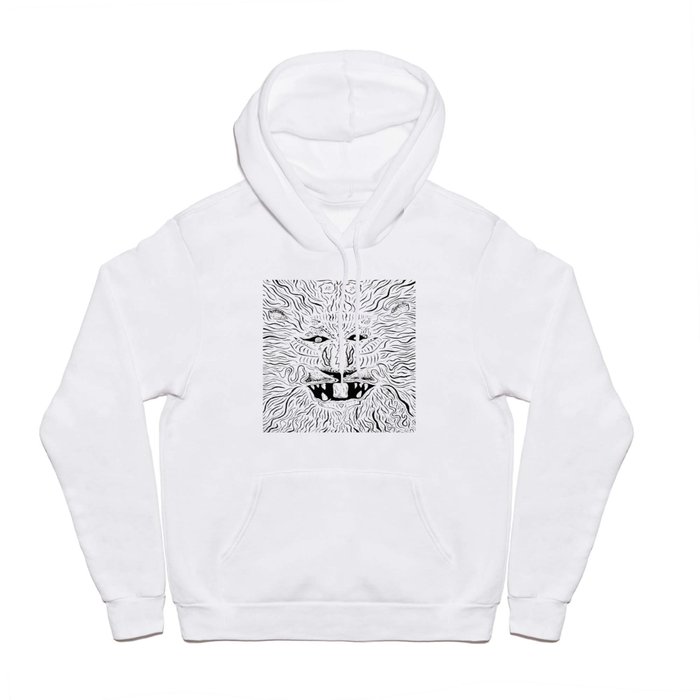 Trippy Lion Mane Painting on Canvas Hoody