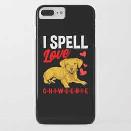 I Spell Love Chiweenie iPhone Case | Chihuahuapuppies, Doglovergift, Chihuahuasgift, Curated, Chiweenie, Graphicdesign, Doglover, Dachshund, Chihuahuamom, Chihuahuadogs 