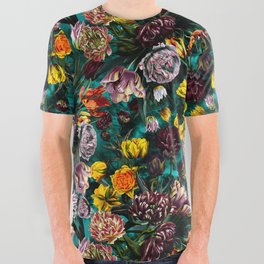 Botanical Multicolor Garden All Over Graphic Tee