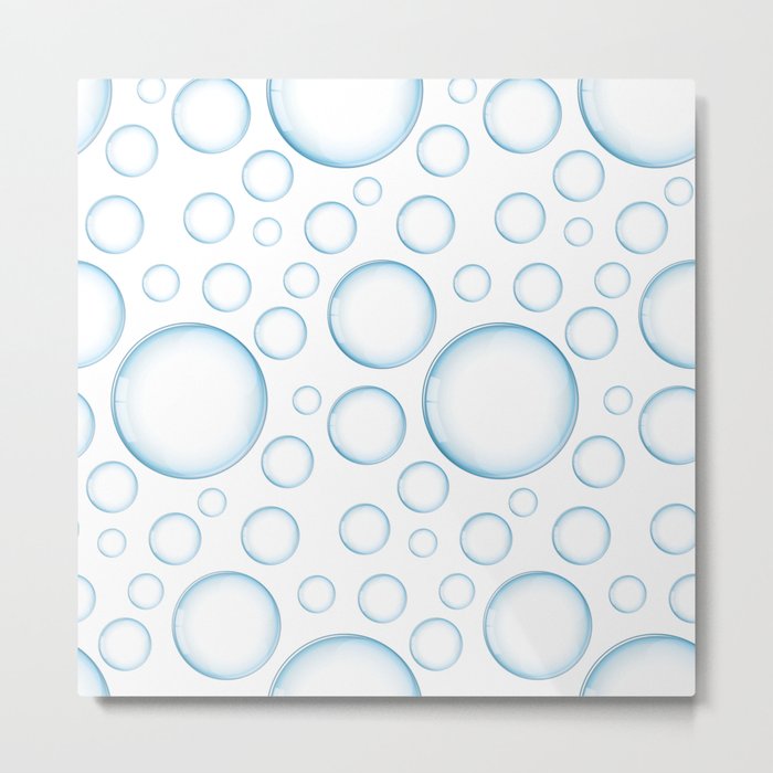 Pattern with Bubbles Metal Print