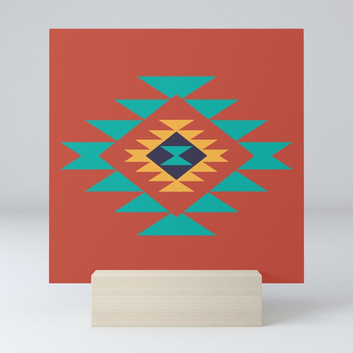 Southwest Indian Tribal Abstract Pattern Mini Art Print