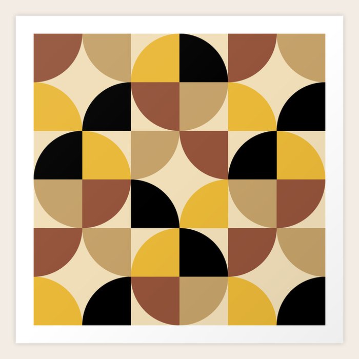 ビンテージ　MODERN GEOMETORIC ART PRINT Mid Century Modern Geometric Pattern 459 Art Print by Tony