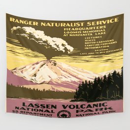 Vintage poster - Lassen Volcanic National Park Wall Tapestry