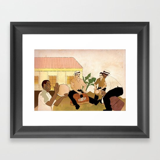 Plenazo con marimbola Framed Art Print
