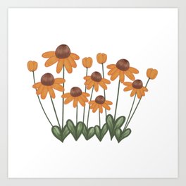 Sun-Kissed Wildflowers  Art Print