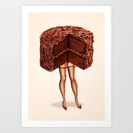 Cake Girl - Devil's Food Art Print