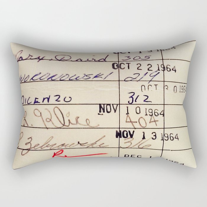 Library Card 23322 Rectangular Pillow