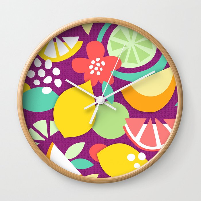 Citric party Wall Clock
