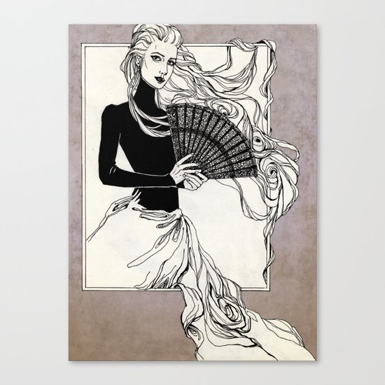 Vintage lady#3 Canvas Print