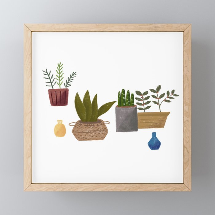 plant Framed Mini Art Print