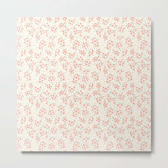 Tiny pink flower patches Metal Print