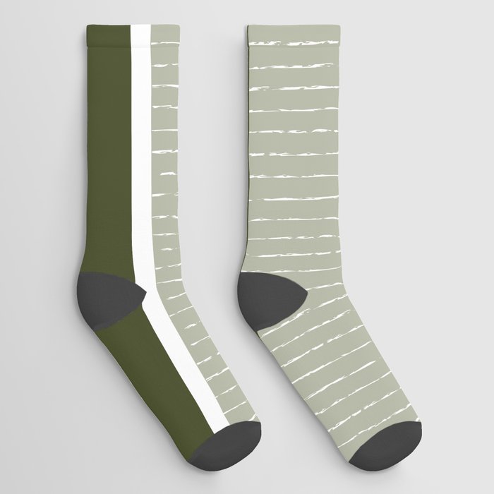 Linen Sage & Olive Socks