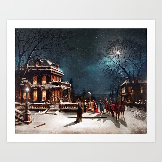 Vintage Christmas Art Print