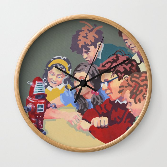 The Robot painting Wall Clock