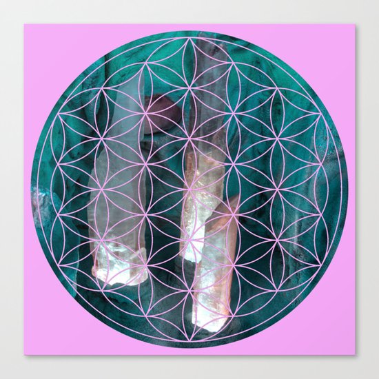 Crystal flower of life | Secret Geometry Canvas Print