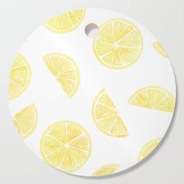 Watercolor Lemon Slices Cutting Board
