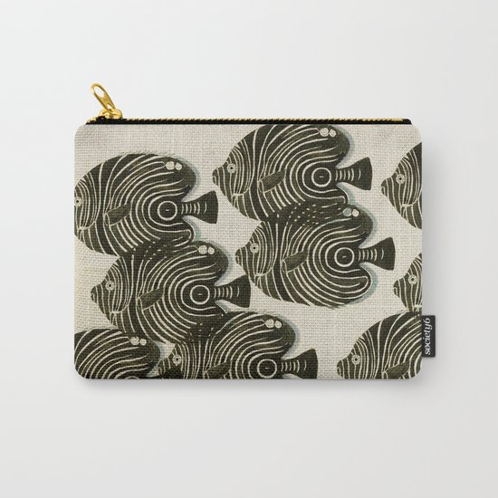 Shoal of Black Fish Carry-All Pouch
