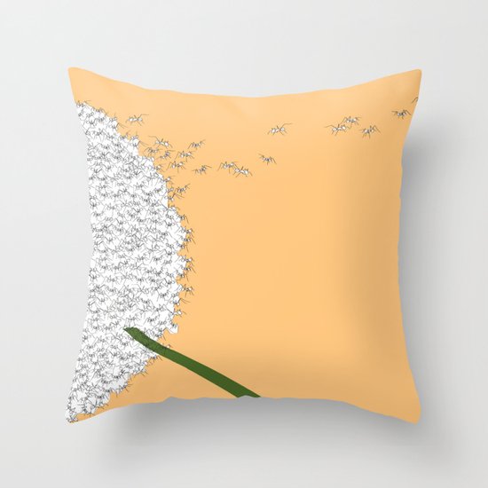 Flying ants Throw Pillow