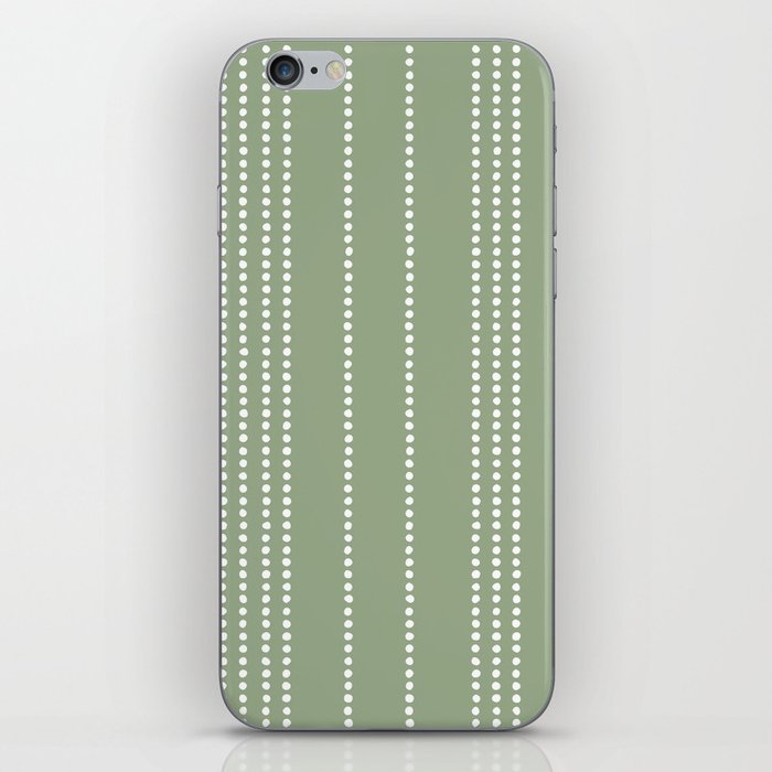 Ethnic Spotted Stripes in Sage Green iPhone Skin