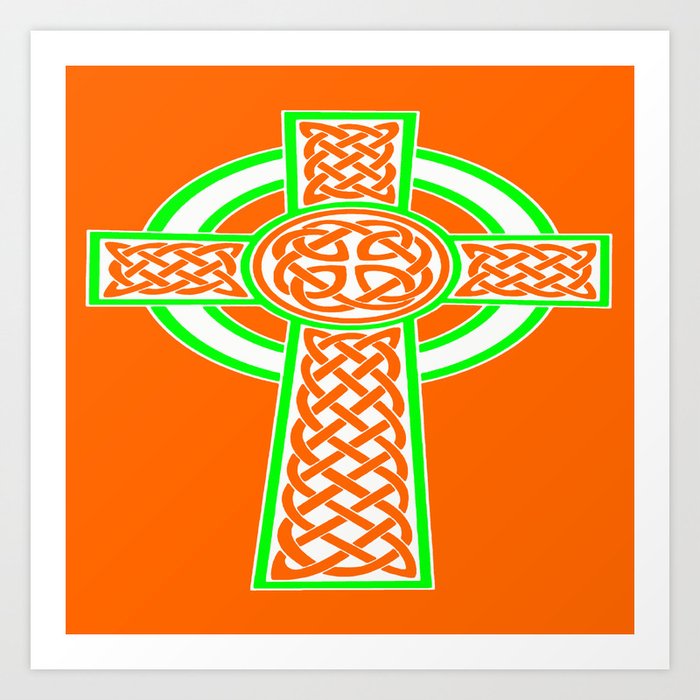Ornamental Celtic High Cross Decorative Knotwork 3 Art Print