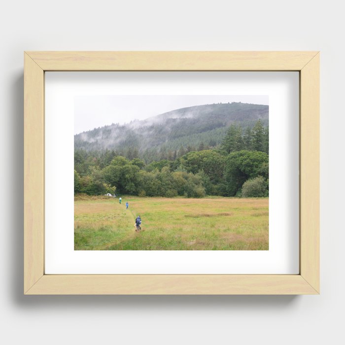 Riding into the Mountains Recessed Framed Print