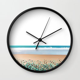 Quiet sandy beach Wall Clock