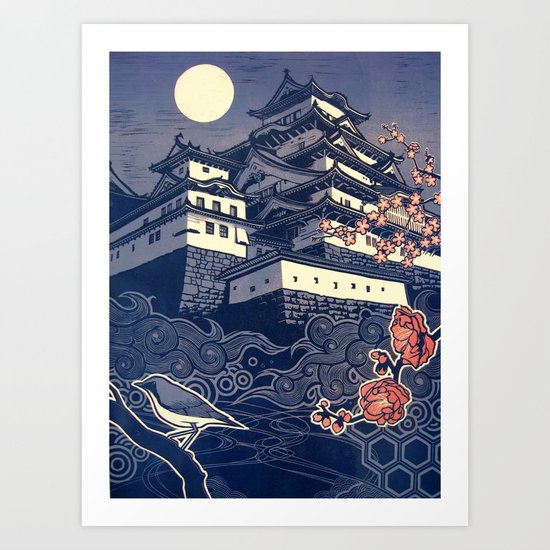 Himeji-jo Art Print