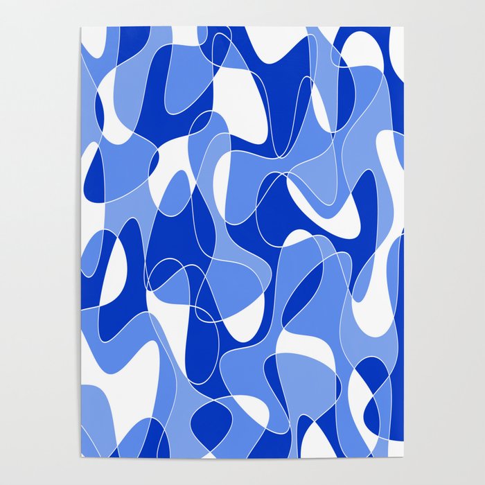 Abstract pattern - blue. Poster