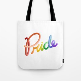 Pride Rainbow Lettering Tote Bag