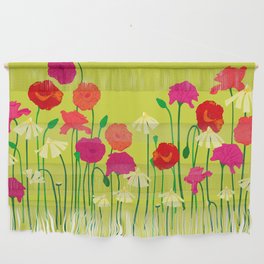 Happy Poppy Day in Yellow Wall Hanging