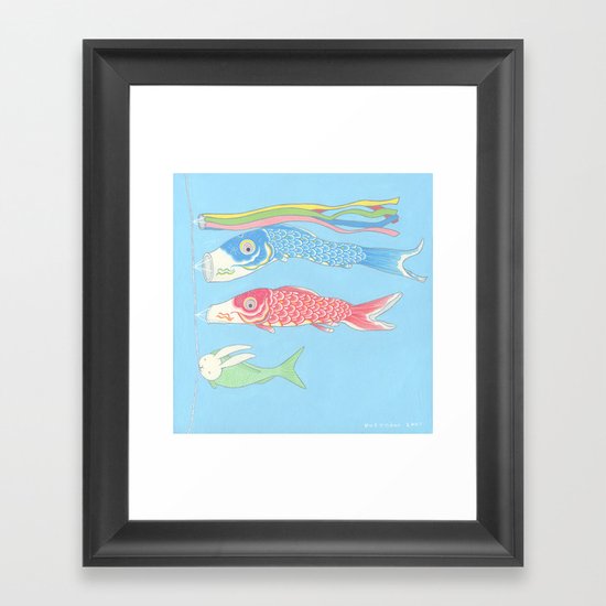 Usagikoinobori Framed Art Print