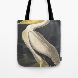 American White Pelican from Birds of America (1827) by John James Audubon etched by William Home Lizars Tote Bag