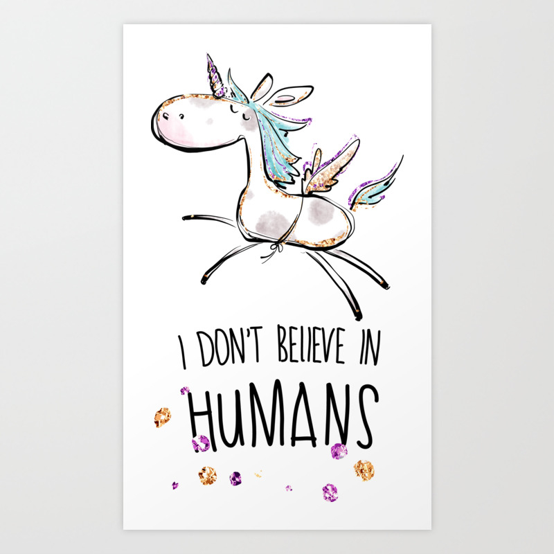 Unicorn gift for women, Magical Unicorn, Unicorn spirit, Cute Unicorn, Funny  Unicorn, Fairy Unicorn Art Print by FitmeShirts | Society6