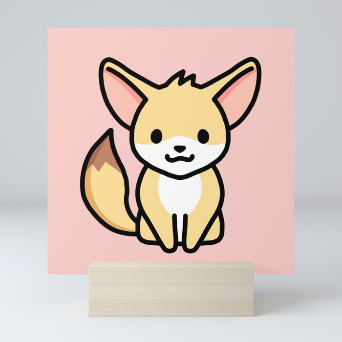 Fennec Fox Mini Art Print by littlemandyart | Society6