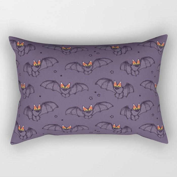 Candy Corn Bats Rectangular Pillow