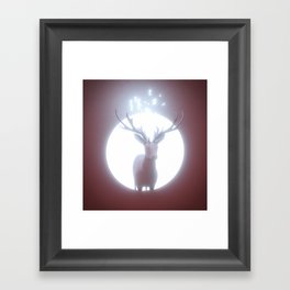 3d fantasy deer Framed Art Print