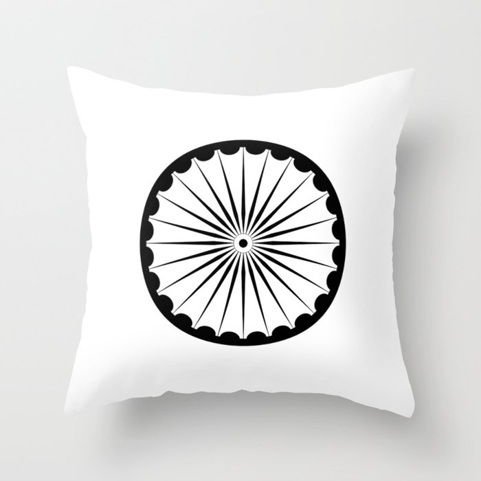 Ashok Chakra symbol. Throw Pillow
