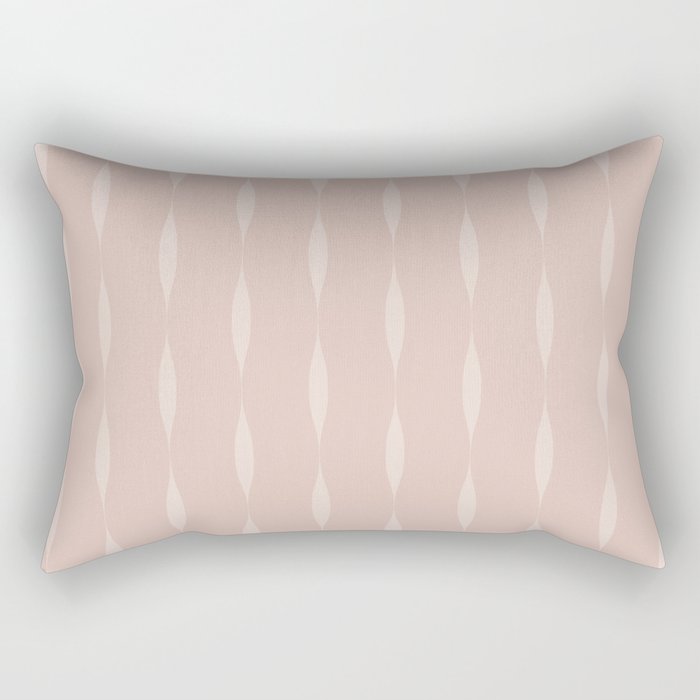 Simple vertical curves pink Rectangular Pillow