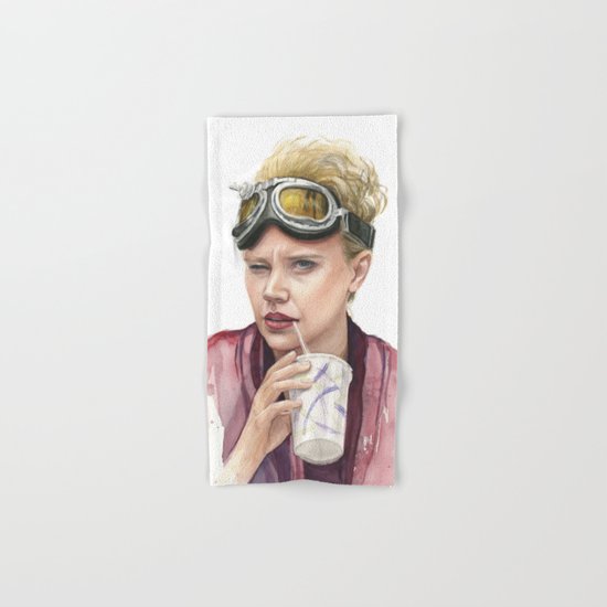 Jillian Holtzmann Portrait | Ghostbusters Art Painting Hand & Bath Towel