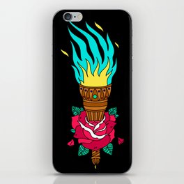 TORCHED ROSE iPhone Skin