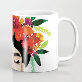 Floral Frida - Red Coffee Mug
