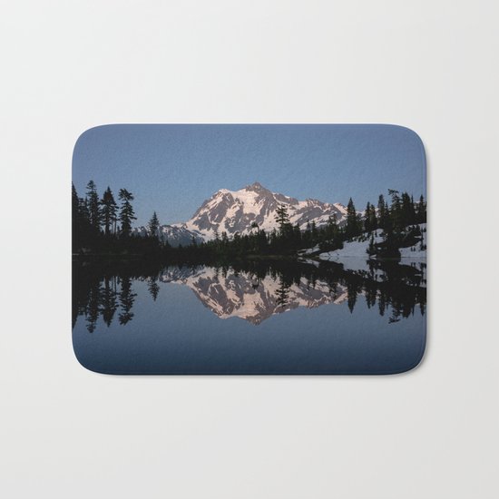 Mt. Shuksan - Blue Hour Reflection Bath Mat