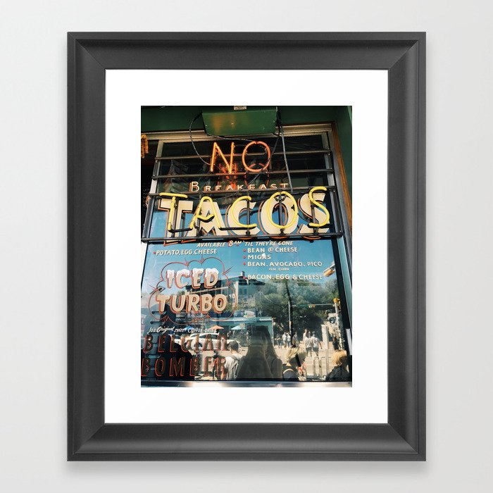 Tacos in Austin, TX Framed Art Print