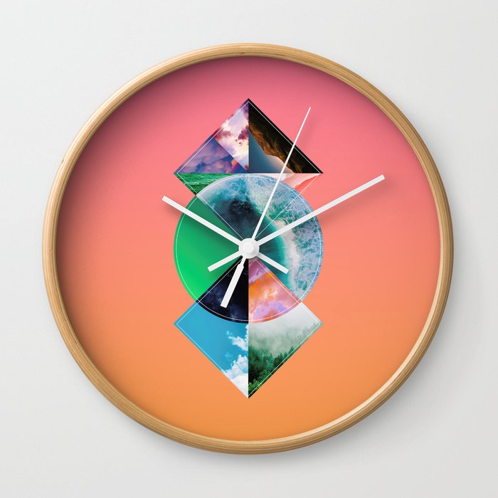 shapes imagination collage nature Wall Clock