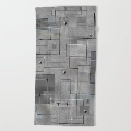 Industrial Tiles Beach Towel